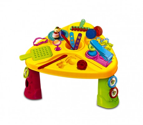 100485 Banco de diseño DECORA KID con plastilina con muchos moldes y accesorios