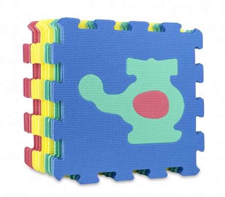 529054 Alfombra puzzle eva 10 pz del juego modular VEHÍCULOS 32 x 32 x 1 cm