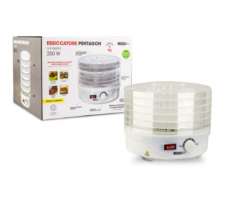 814007 Deshidratador pentágono frutas y hierbas DICTROLUX con 5 estantes 250W