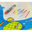 122064 Alfombra mágica para colorear TU GIOCHI con lápiz mágico de agua 70 x50cm