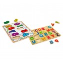 404767 Puzzle de madera LETRAS o NÚMEROS juego educativo 20 x 31 x 23 cm