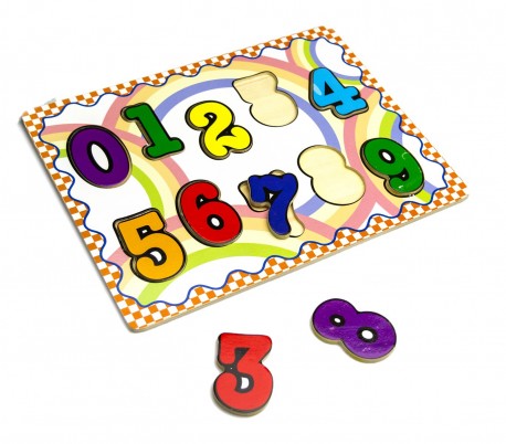 404767 Puzzle de madera LETRAS o NÚMEROS juego educativo 20 x 31 x 23 cm