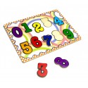 404767 Puzzle de madera LETRAS o NÚMEROS juego educativo 20 x 31 x 23 cm