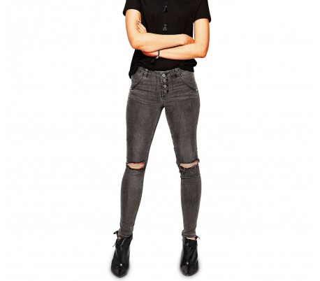 81154 Jeans de cintura alta para mujer. RAGGED tallas slim fit de XS a XL