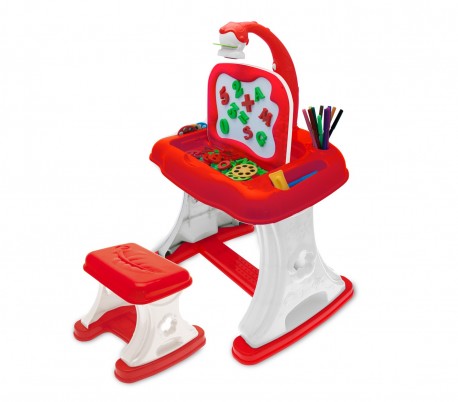 633891 Escritorio escolar creativo con proyector a color y rotuladores incluidos