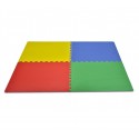 393062 Alfombra puzzle EVA 4 piezas MULTICOLOR juego modular 60x60x1 cm