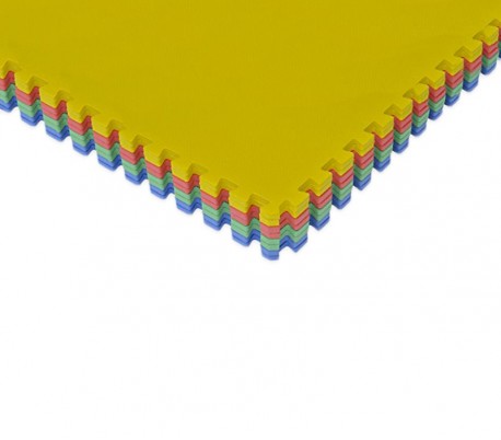 393062 Alfombra puzzle EVA 4 piezas MULTICOLOR juego modular 60x60x1 cm