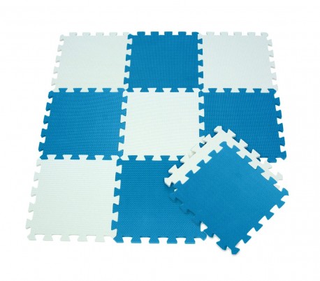 410387 Alfombra puzzle goma EVA 10 pz juego modular 29.5 x 29.5 cm BICOLORE