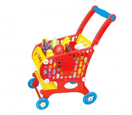 632306 Carrito de la compra para supermercado con 13 accesorios 53x20x36 cm