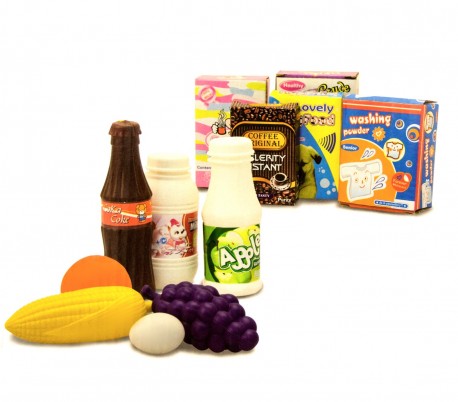 632306 Carrito de la compra para supermercado con 13 accesorios 53x20x36 cm