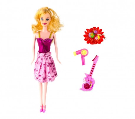305713 Muñeca de moda BELLE TOP STYLE con guitarra y muchos accesorios