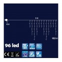 Luces de Navidad Cortina 96 LED 561283 LUZ FRÍA exterior 3 mt x 0.6 cm
