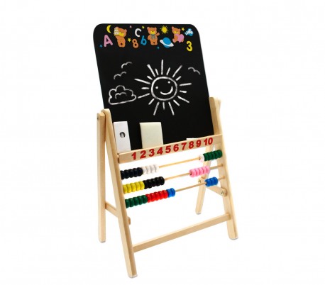 401896 Pizarra clásica de madera con ábaco para contar 66 x 38 x 22 cm
