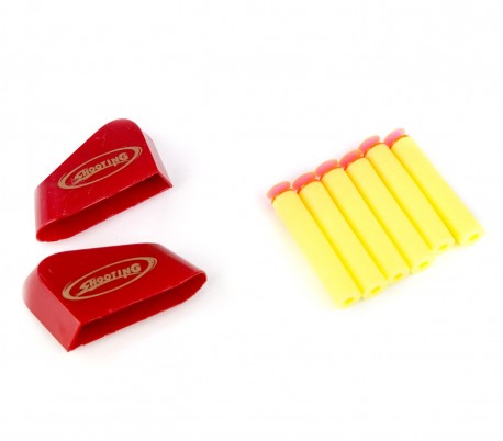 394915 Pistola lanza dardos CIGIOKI LASER con 6 depositos y objetivo