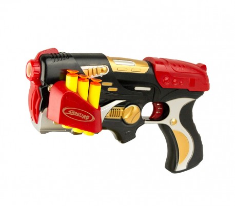 394915 Pistola lanza dardos CIGIOKI LASER con 6 depositos y objetivo