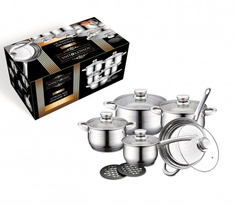 RL-1232 Juego de utensilios de cocina de acero inoxidable ROYALTY LINE 12 piezas