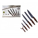 RL-WD5G Juego cuchillos 6 pz ROYALTY LINE recubrimiento de mármol antibacteriano