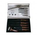 RL-WD5G Juego cuchillos 6 pz ROYALTY LINE recubrimiento de mármol antibacteriano