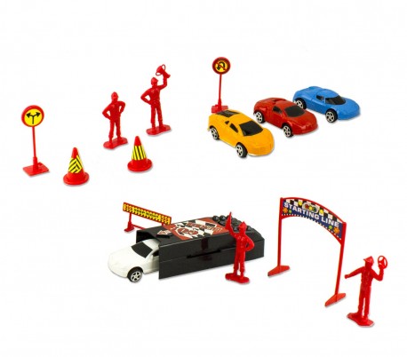 115270 Playset toy cars o go-kart push RACERS FORMULA con accesorios