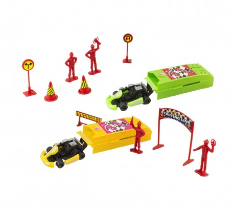 115270 Playset toy cars o go-kart push RACERS FORMULA con accesorios
