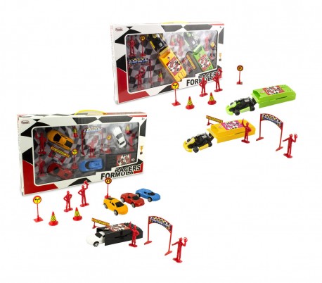 115270 Playset toy cars o go-kart push RACERS FORMULA con accesorios
