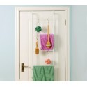 4497 Toallero ahorrador de espacio DA PORTA en acero blanco 110 x 40 x 13 cm
