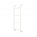 4497 Toallero ahorrador de espacio DA PORTA en acero blanco 110 x 40 x 13 cm