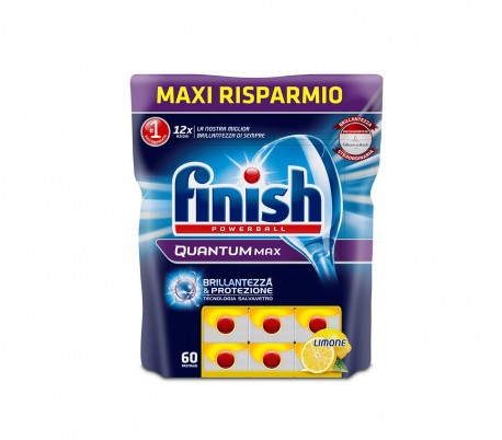 8168622 FINISH Powerball Quantum MAX lavavajillas olor limón 60 capsúlas