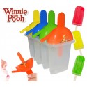 Set 4 formas coloridas para helados caseros Winnie The Pooh con pajitas