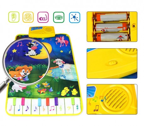 121774 Alfombra de juego interactiva IL BOSCO MAGICO animales melodías y versos