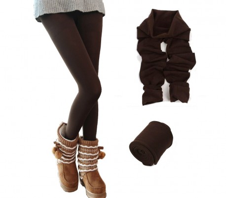 Set 5 leggings para mujer efecto térmico modelo SATURNO talla única