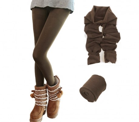 Set 5 leggings para mujer efecto térmico modelo SATURNO talla única