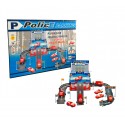 358597 Playset pista garaje de policia CIGIOKI para ensamblar coches incluidos