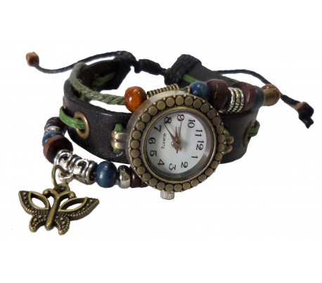 Reloj vintage con MARIPOSA esfera de mariposa retro reloj redondo