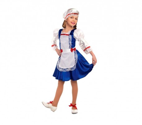 368769 Disfraz de carnaval para niñas motivo OLANDESINA con gorra incluida