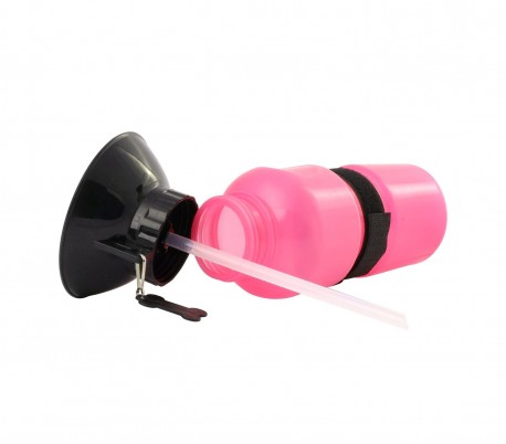 028410 Botella de agua portátil perros y mascotas SQUEAZY con correa 0.5 