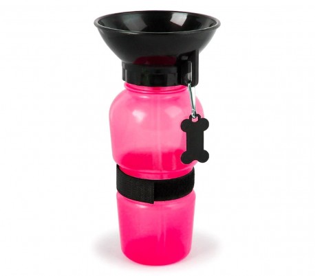 028410 Botella de agua portátil perros y mascotas SQUEAZY con correa 0.5 