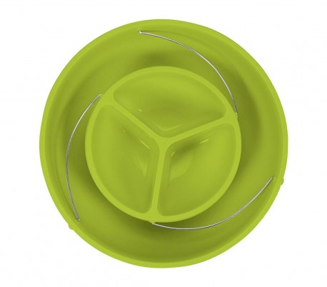 Accesorio de bandejas porta SNACKS de 3 compartimentos PARTY PLATES 