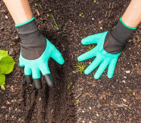 708004 Guantes para la jardinería con garras de plástico ABS para cavar