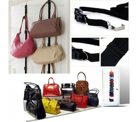 Oraganizador 16 ganchos par colgar bolsa bufandas sombreros suspensión del bolso