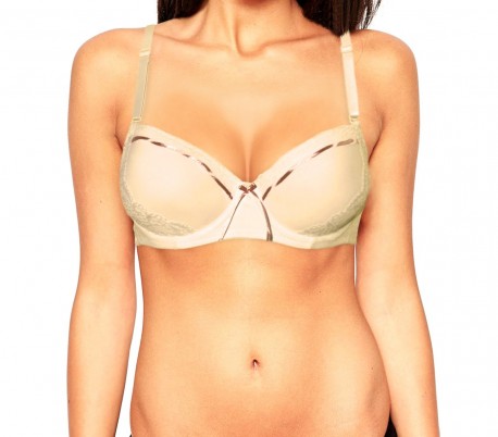 4813 Conjunto de 3 sujetadores LEILA copas acolchadas con lazo