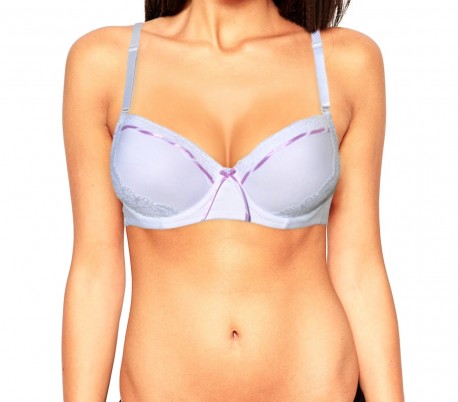 4813 Conjunto de 3 sujetadores LEILA copas acolchadas con lazo