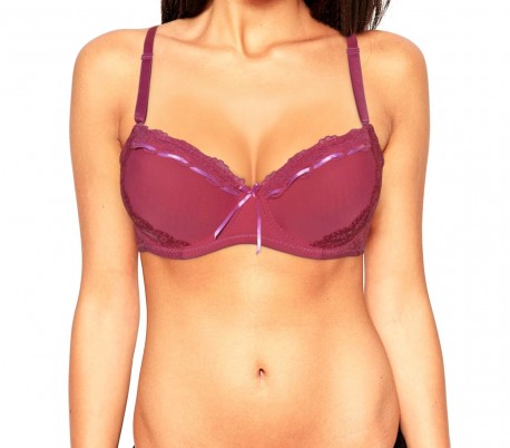 4813 Conjunto de 3 sujetadores LEILA copas acolchadas con lazo