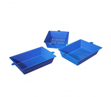 Arenero con sistema autolimpiante a 180 ° con tres departamentos de 42 cm  