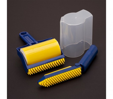 289440 El cepillo lavable 2 en 1 con rodillo elimina el vello y la suciedad