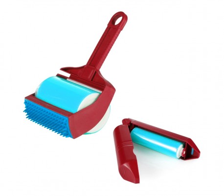 289440 El cepillo lavable 2 en 1 con rodillo elimina el vello y la suciedad