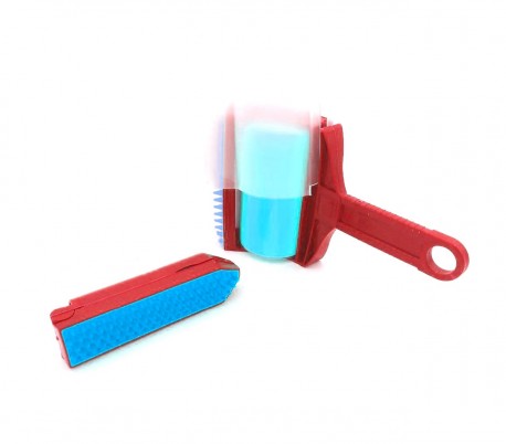 289440 El cepillo lavable 2 en 1 con rodillo elimina el vello y la suciedad