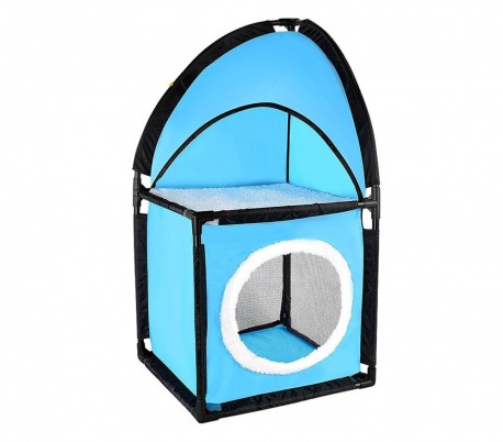 004065 Caseta de 2 niveles para gatos KITTY CORNER acolchada 71 x 36 x 36cm