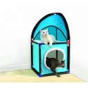 004065 Caseta de 2 niveles para gatos KITTY CORNER acolchada 71 x 36 x 36cm 004065 Caseta de 2 niveles para gatos KITTY CORNER acolchada 71 x 36 x 36cm