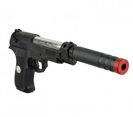 285589 Pistola de juguete Sport Gun con SILENCIADOR HY-730A 6 mm con balines